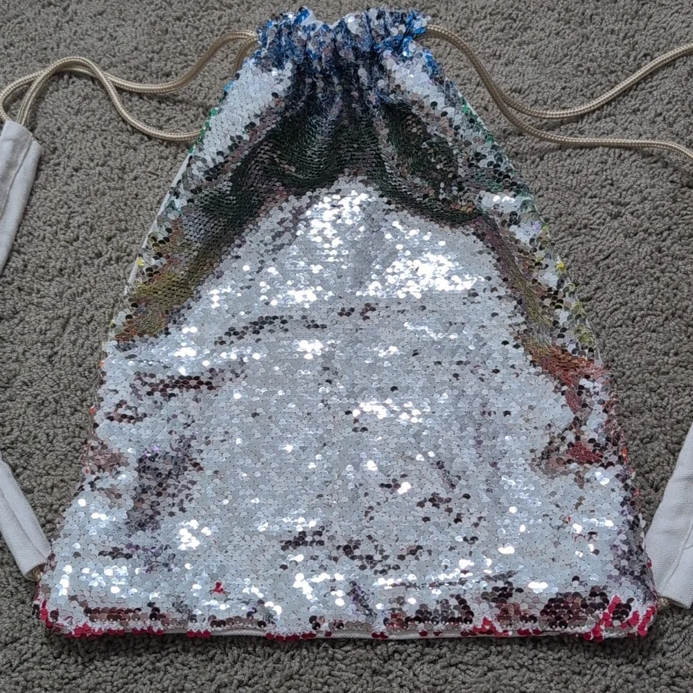Unicorn Sequin Canvas Cinch Bag Little Girl Accessories